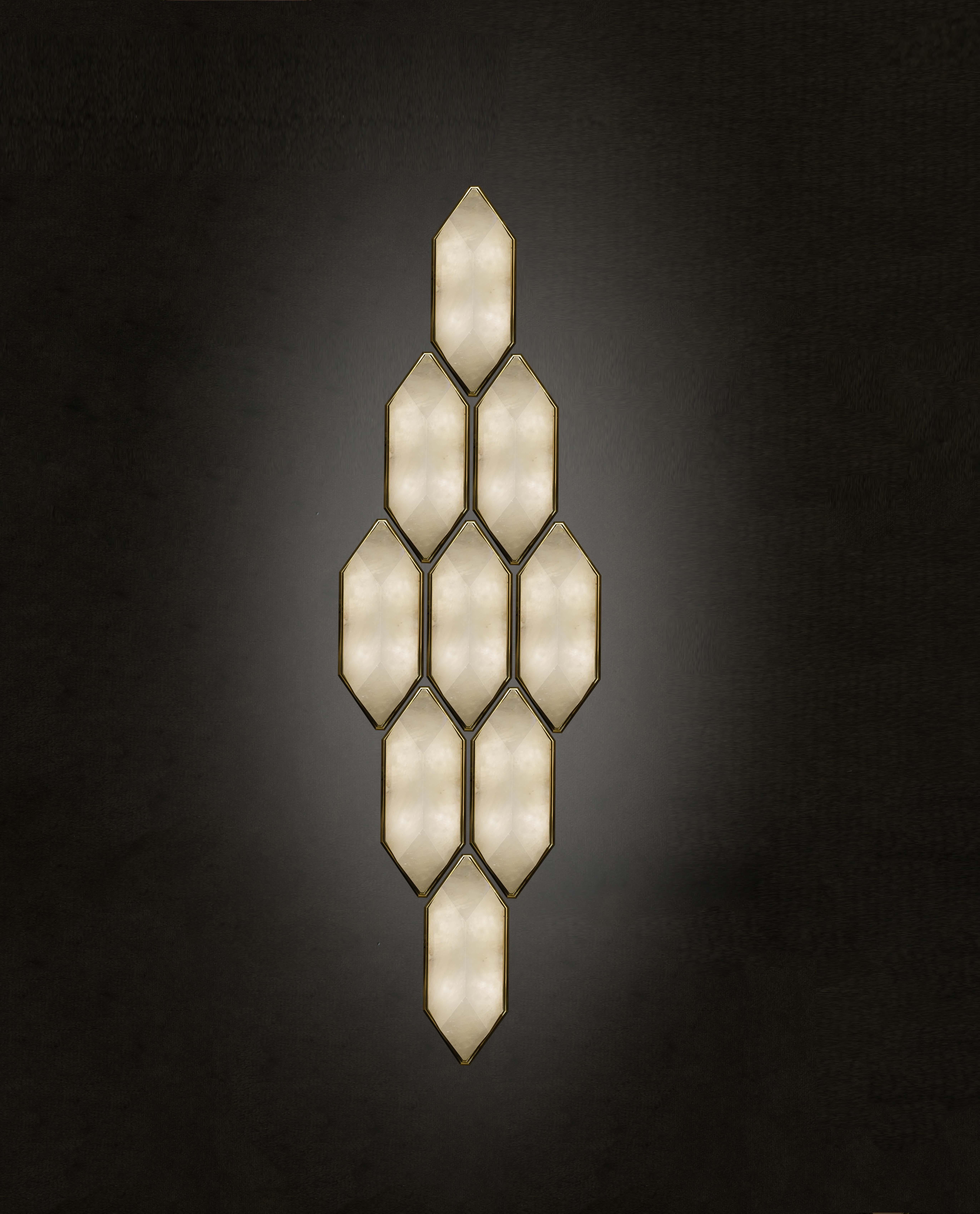 Emerald Rock Crystal  Sconces Collection by Phoenix In Excellent Condition For Sale In New York, NY