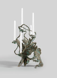 Emerald Garden Kerzenständer groß aus Messing, Viya von Vikram Goyal