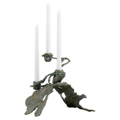 Emerald Garden Candle Holder Small in Brass, Viya by Vikram Goyal