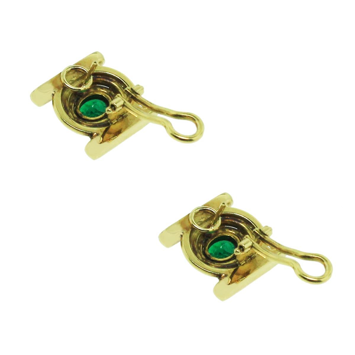 Emerald Gemstone Earrings In Excellent Condition In Boca Raton, FL