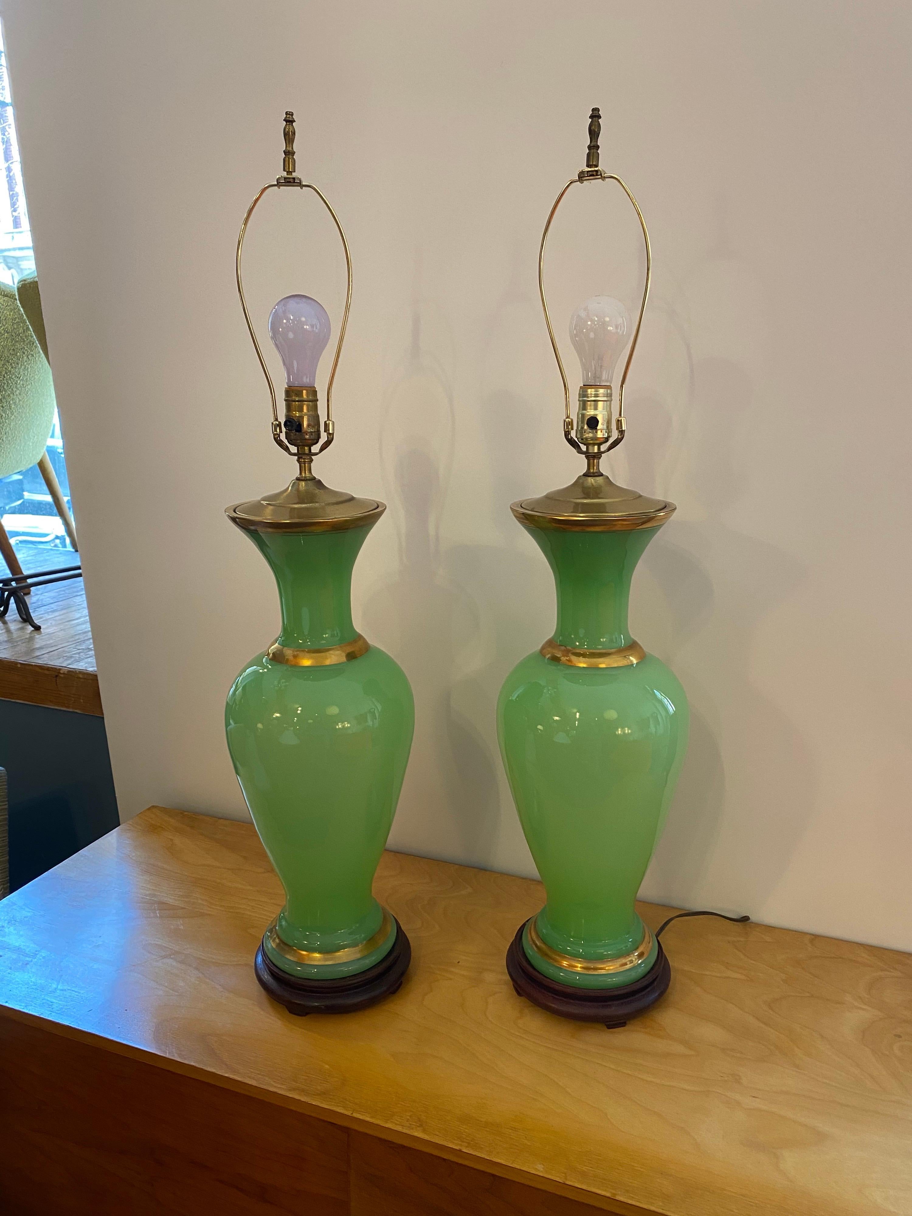 Emerald Glass Table Lamps 1