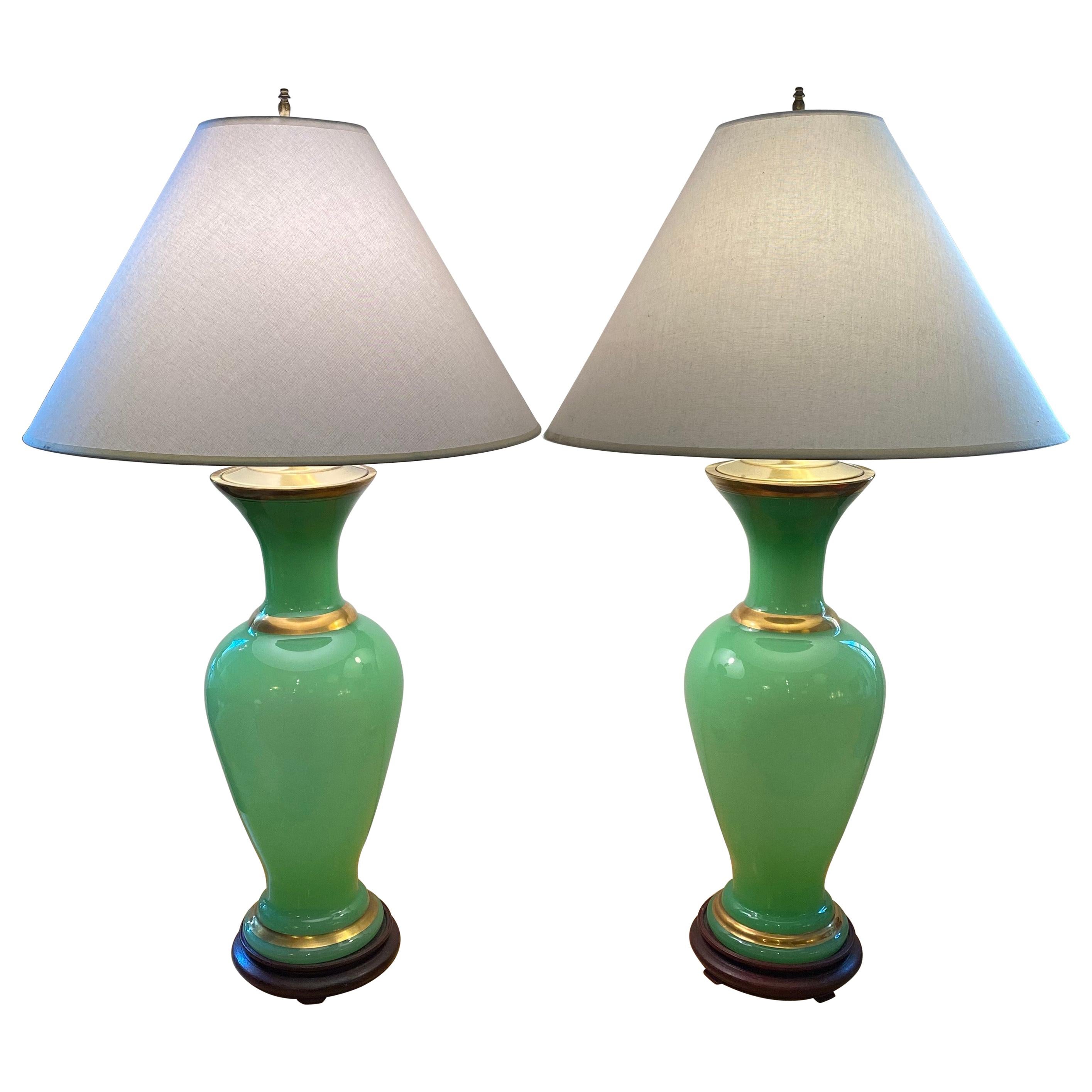 Emerald Glass Table Lamps