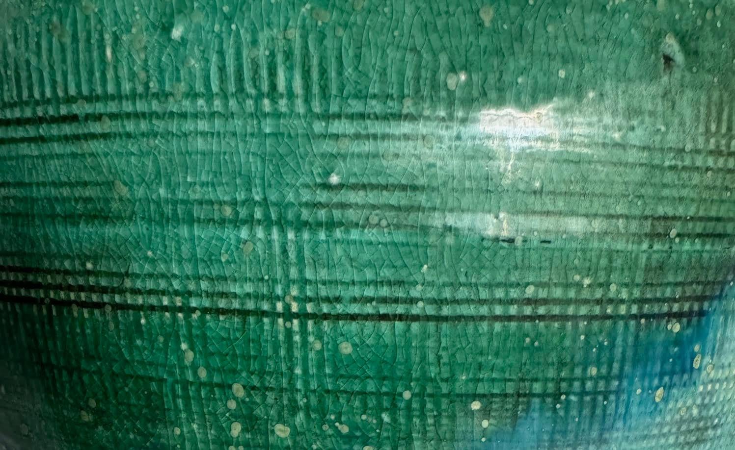 Emerald Glazed Vase, China, Contemporary In New Condition In New York, NY