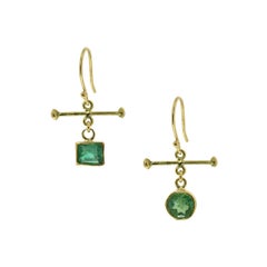 Emerald Gold Earrings