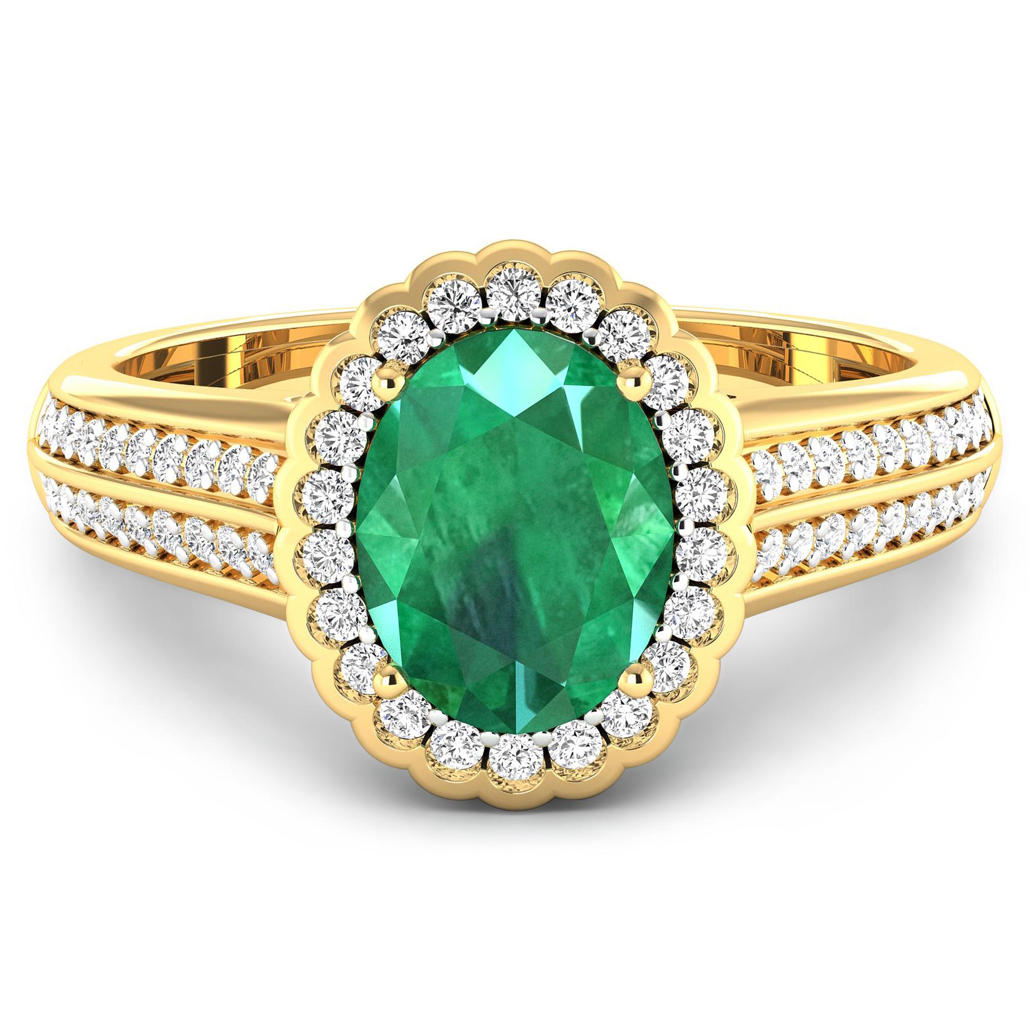 14 karat gold emerald ring