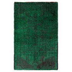 Emerald Green Abstract Mini Rug • Handmade Turkish Bathmat / Doormat • 2x3 Emerald Green Abstract Mini Rug • Handmade Turkish Bathmat / Doormat • 2x3
