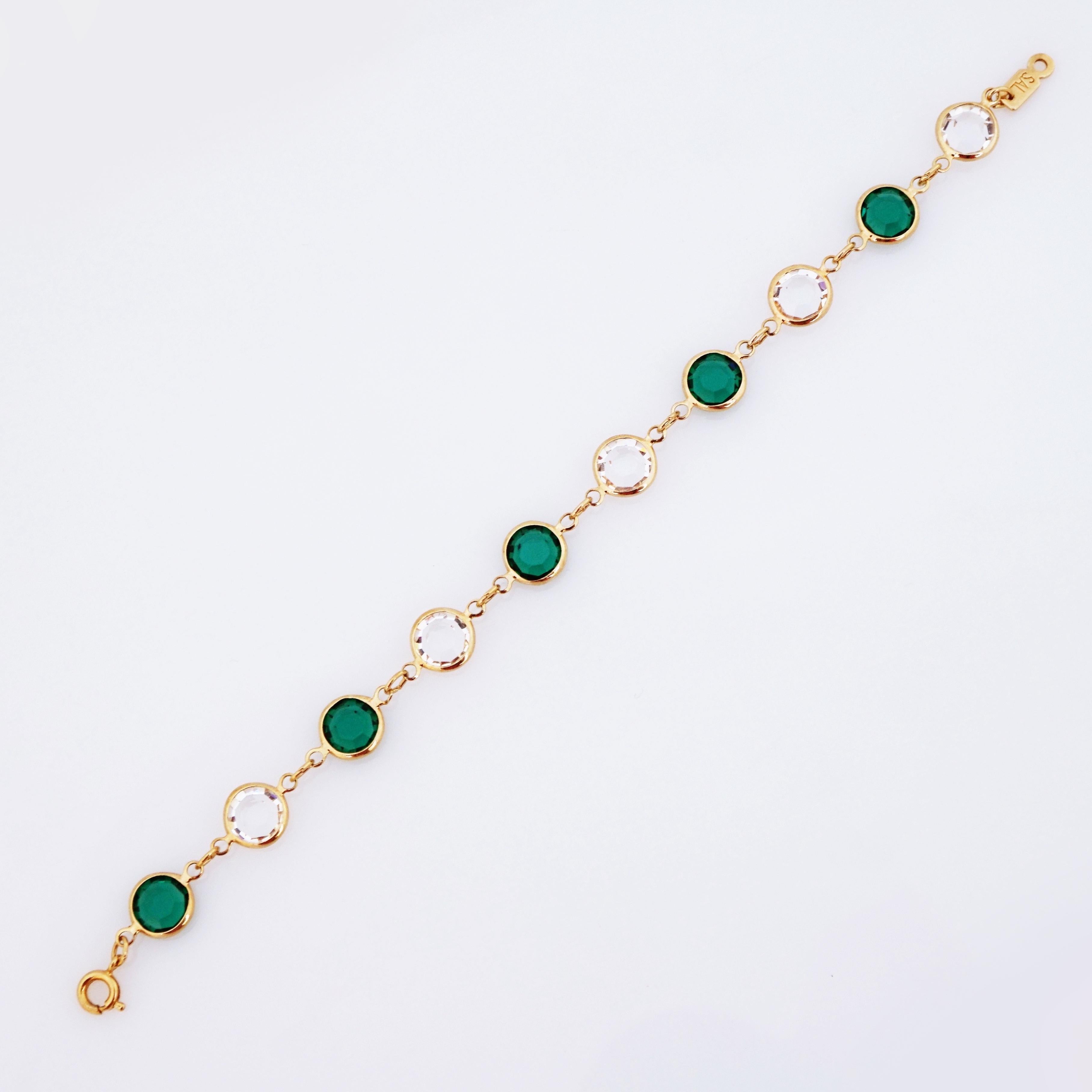 emerald swarovski bracelet