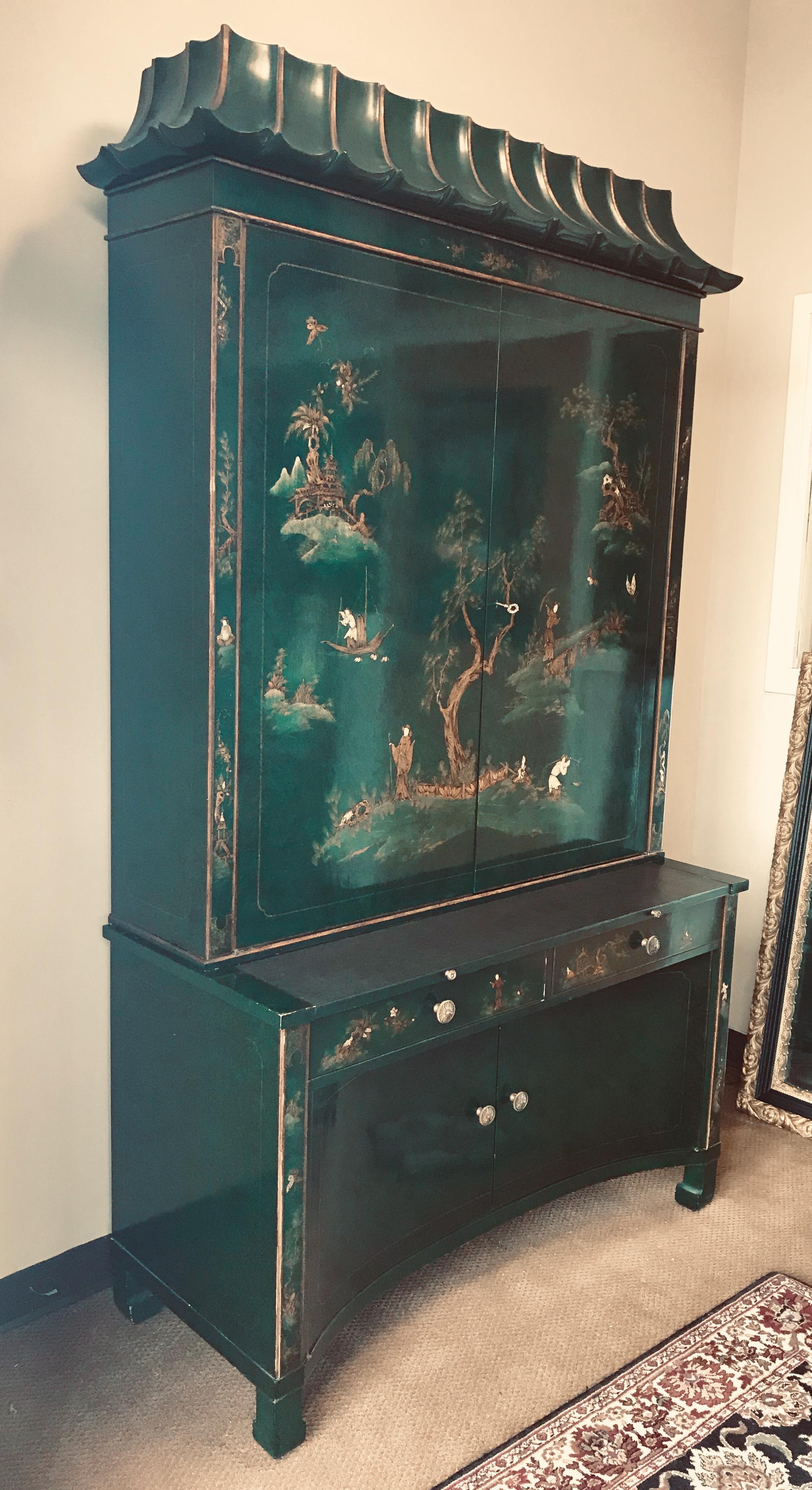 green lacquer cabinet