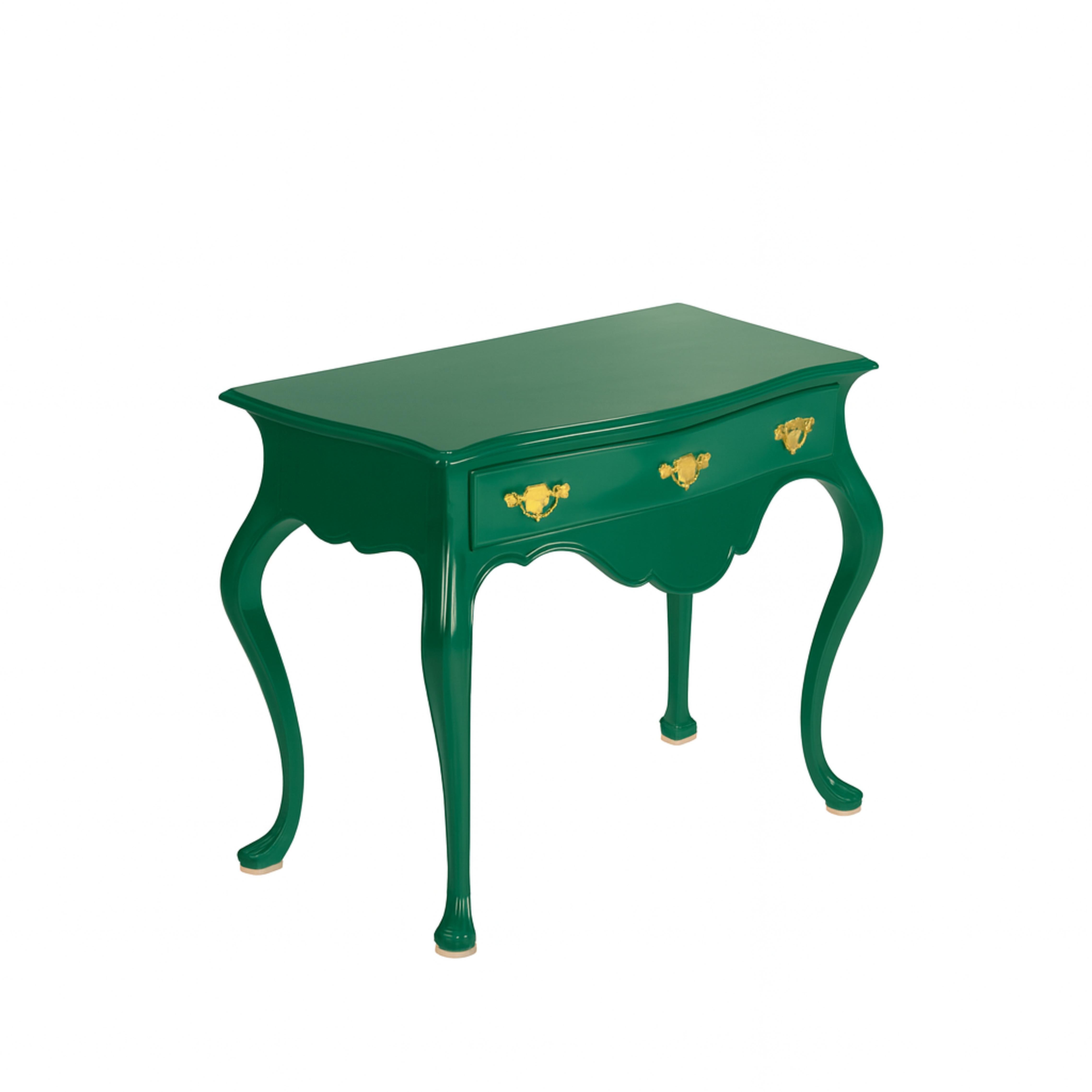 Emerald Green Baroque Styled Commode, 19th Century Bon état - En vente à Lisbon, PT