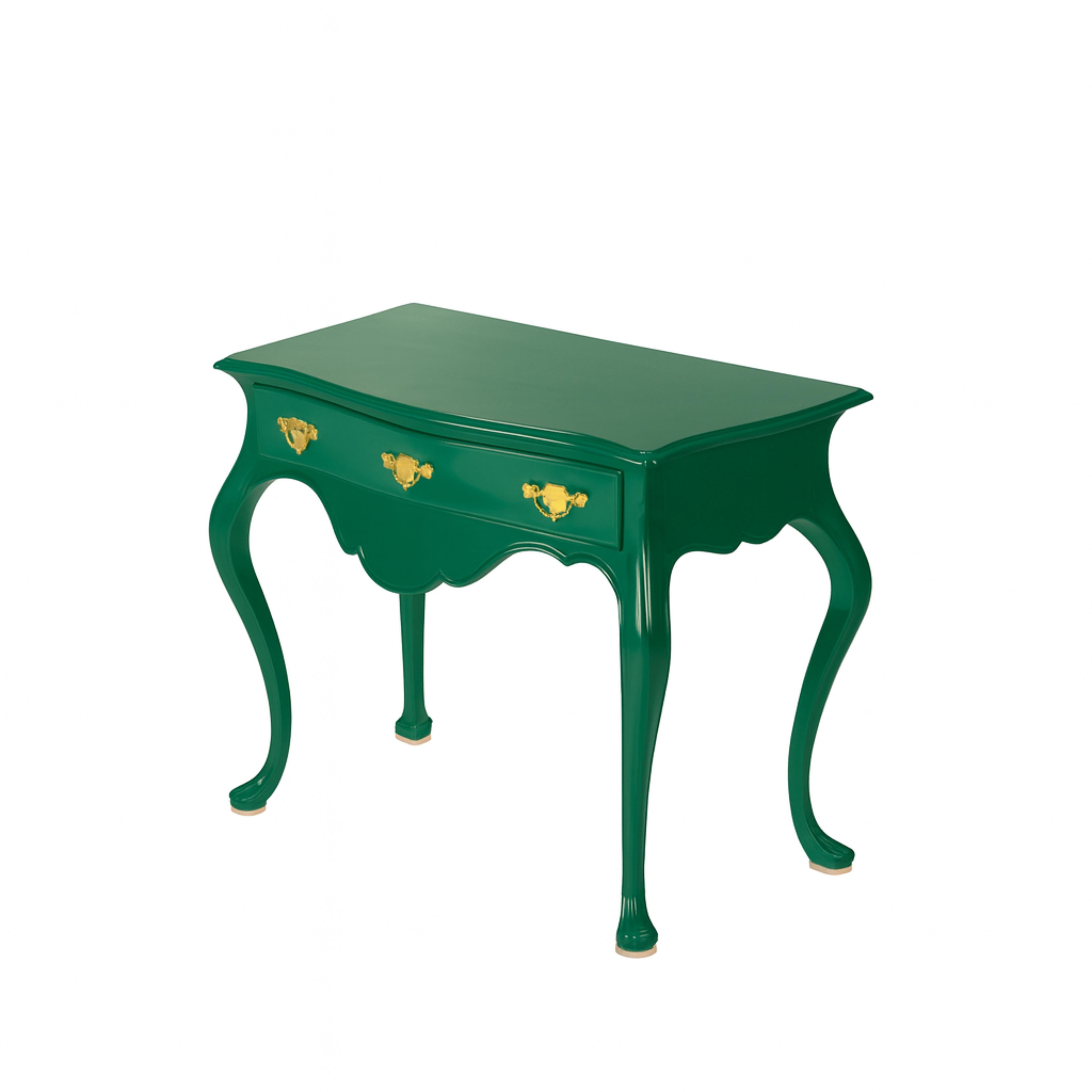 XIXe siècle Emerald Green Baroque Styled Commode, 19th Century en vente
