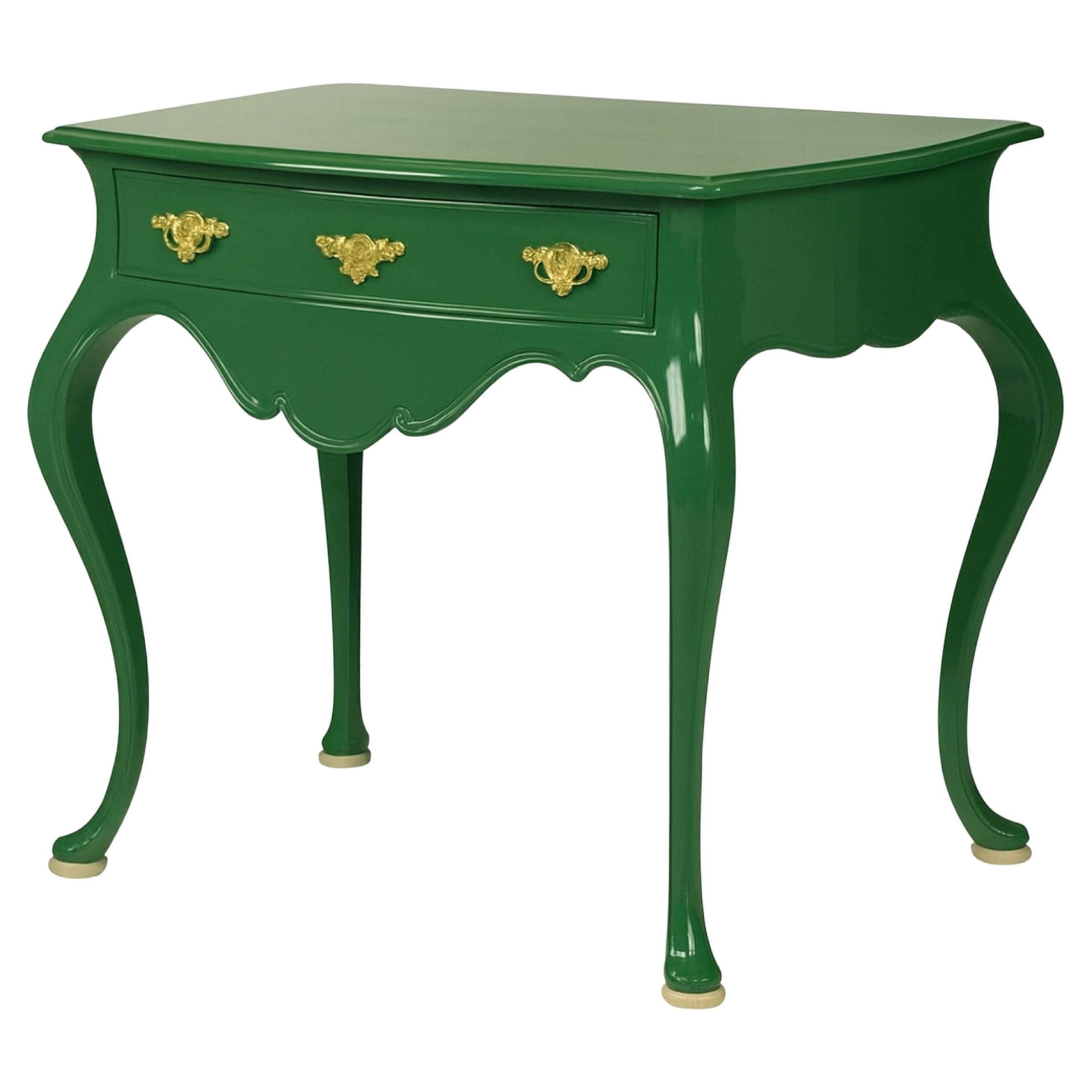 Emerald Green Baroque Styled Commode, 19th Century