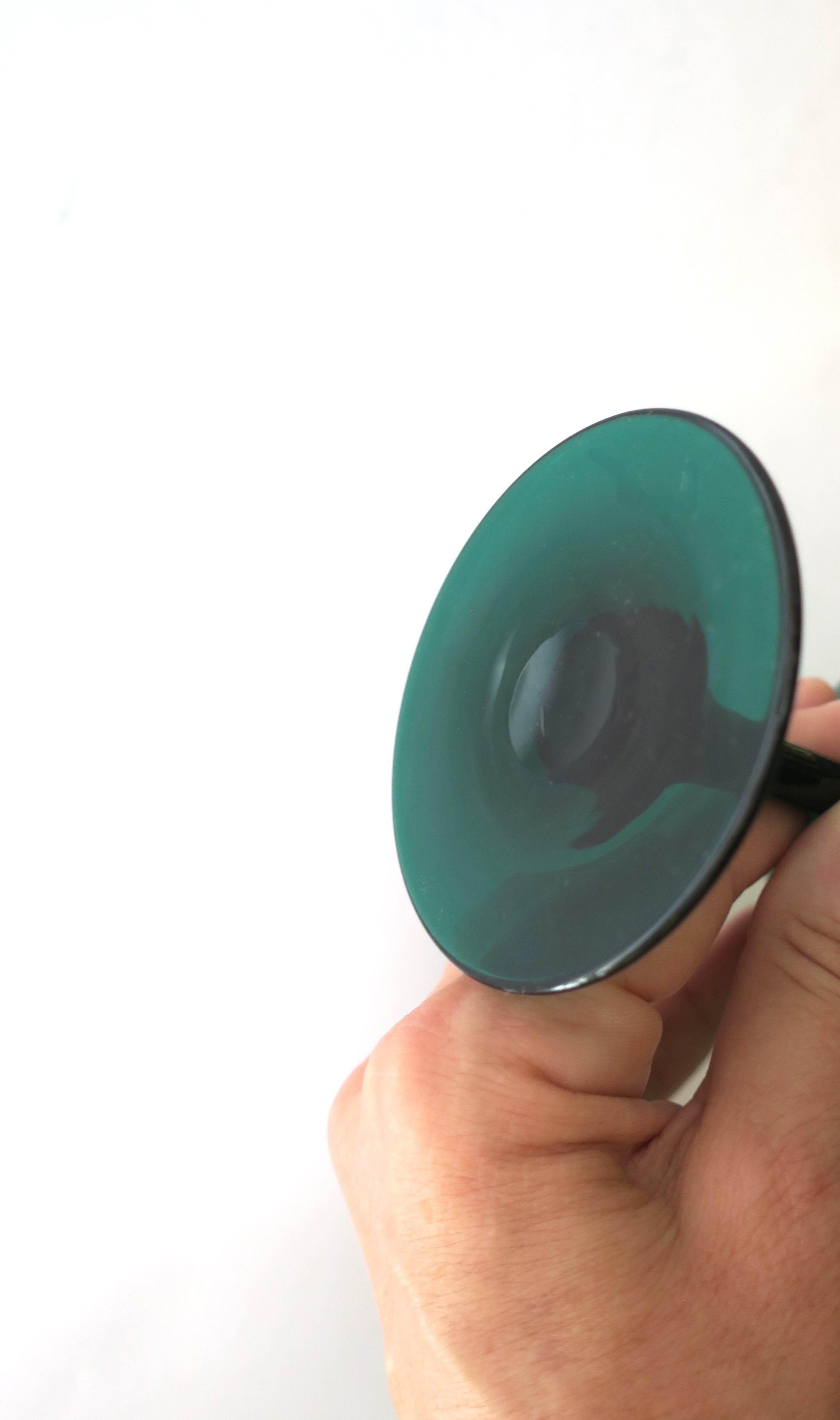 Bicchieri da champagne verde smeraldo Coupes in vendita 5