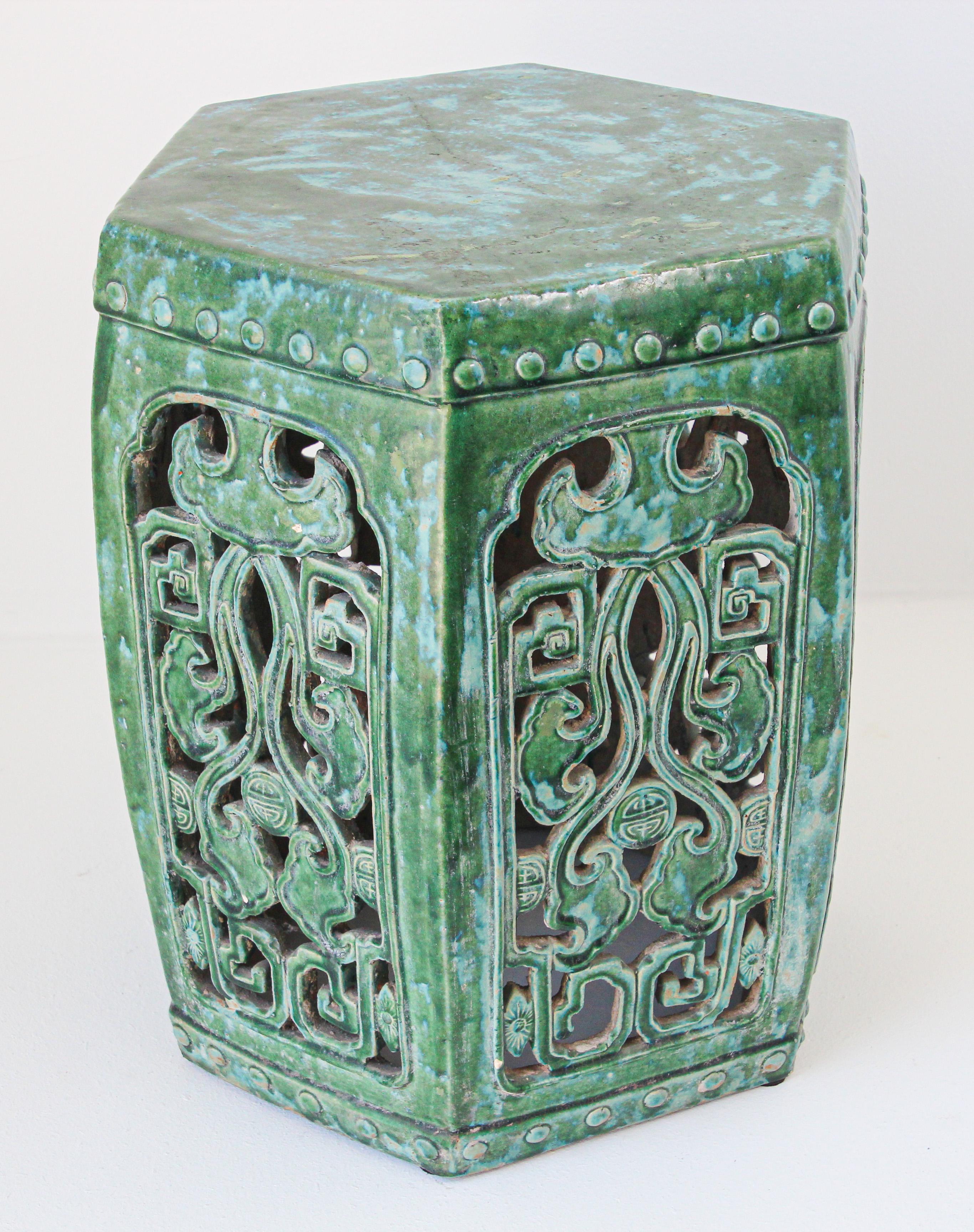 Emerald Green Chinese Large Ceramic Garden Stool 6