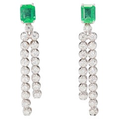Emerald Green Crystal Earrings, Emerald Green Drop Earrings