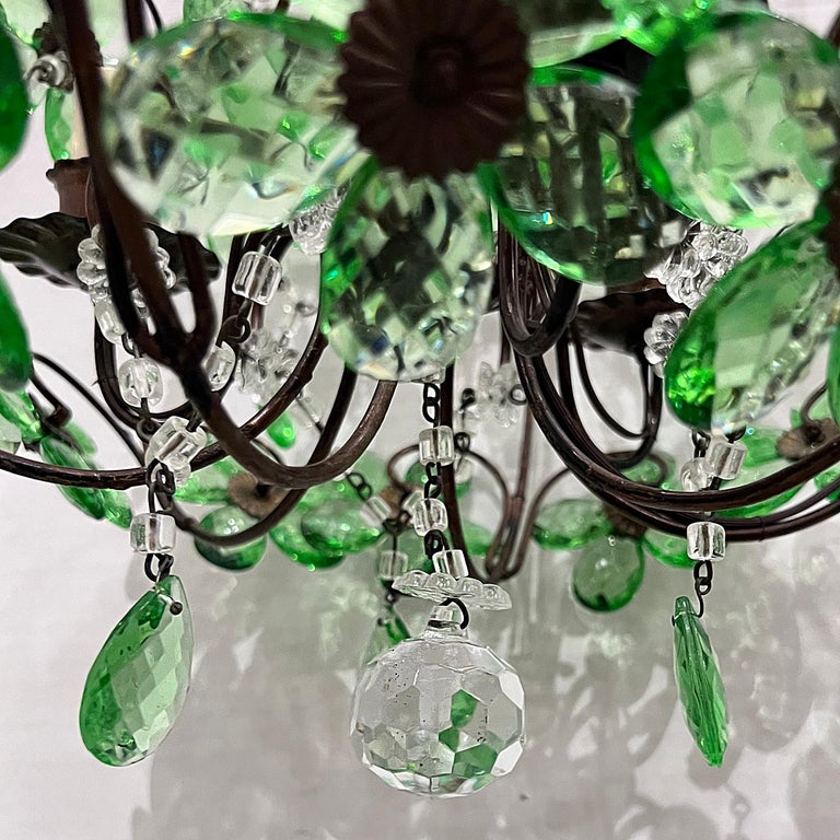 Picture Idea: Emerald Green Crystals Chandelier For Sale At 1Stdibs