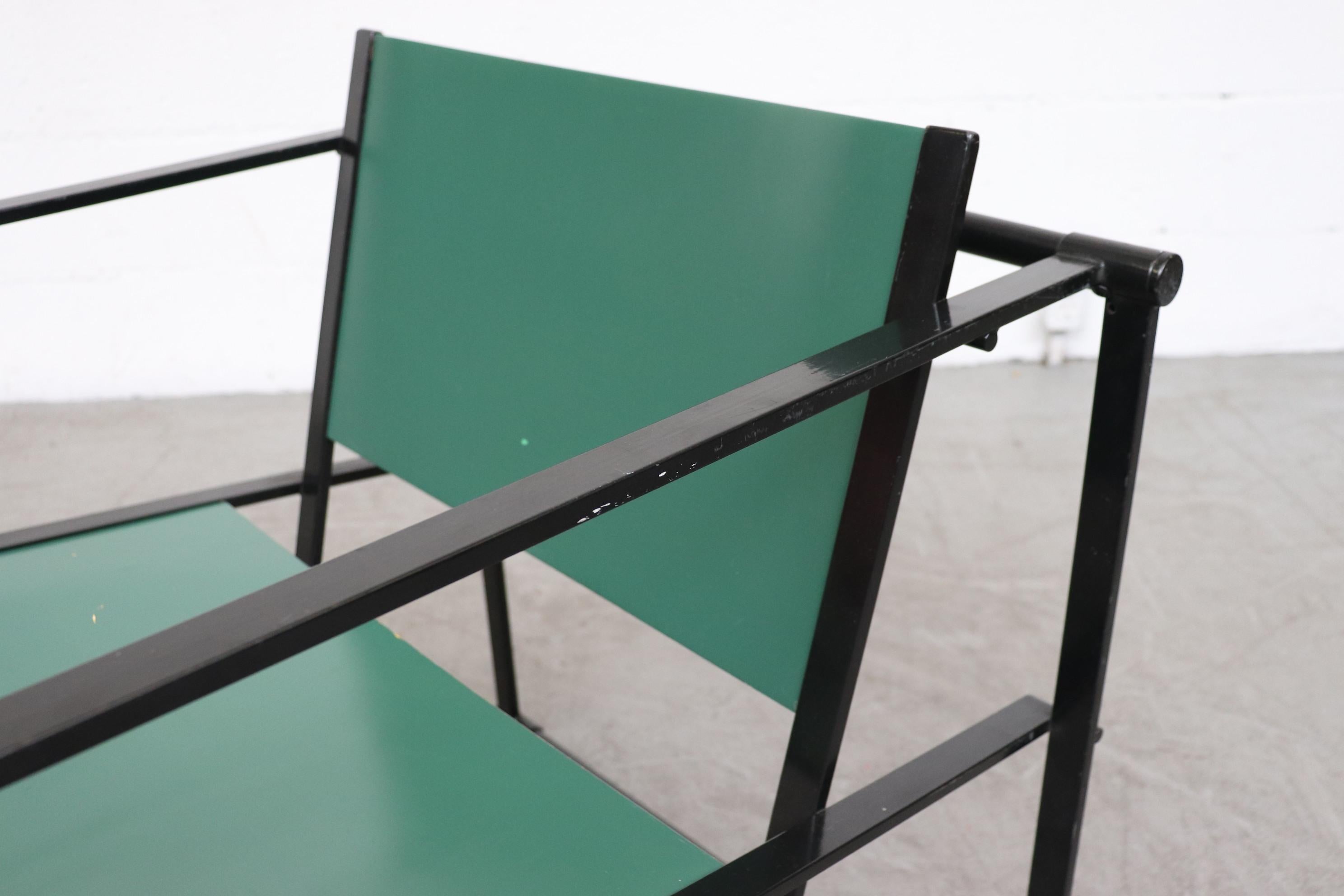 Late 20th Century Emerald Green Cube Chairs by Radboud Van Beekum for Pastoe