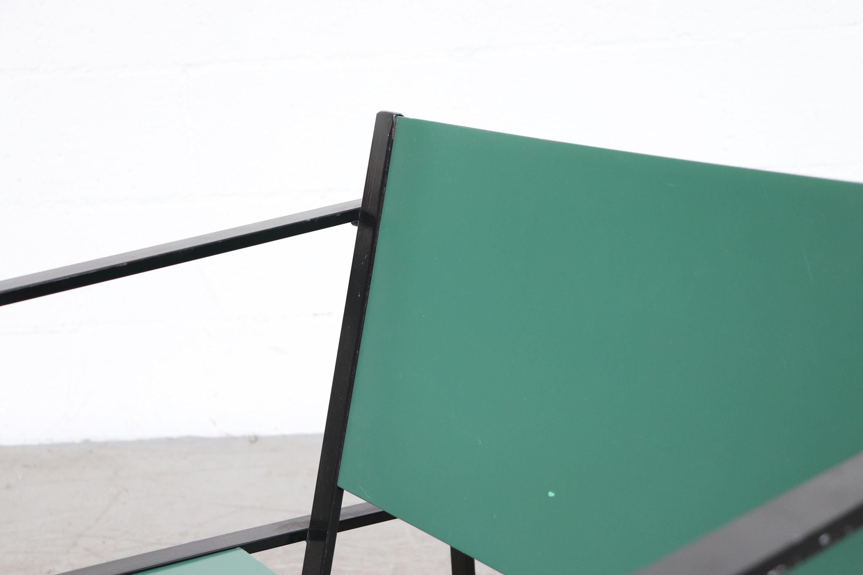 Metal Emerald Green Cube Chairs by Radboud Van Beekum for Pastoe