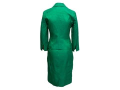 Emerald Green Dolce & Gabbana Silk & Wool-Blend Skirt Suit