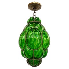 Emerald Green Glass Lantern