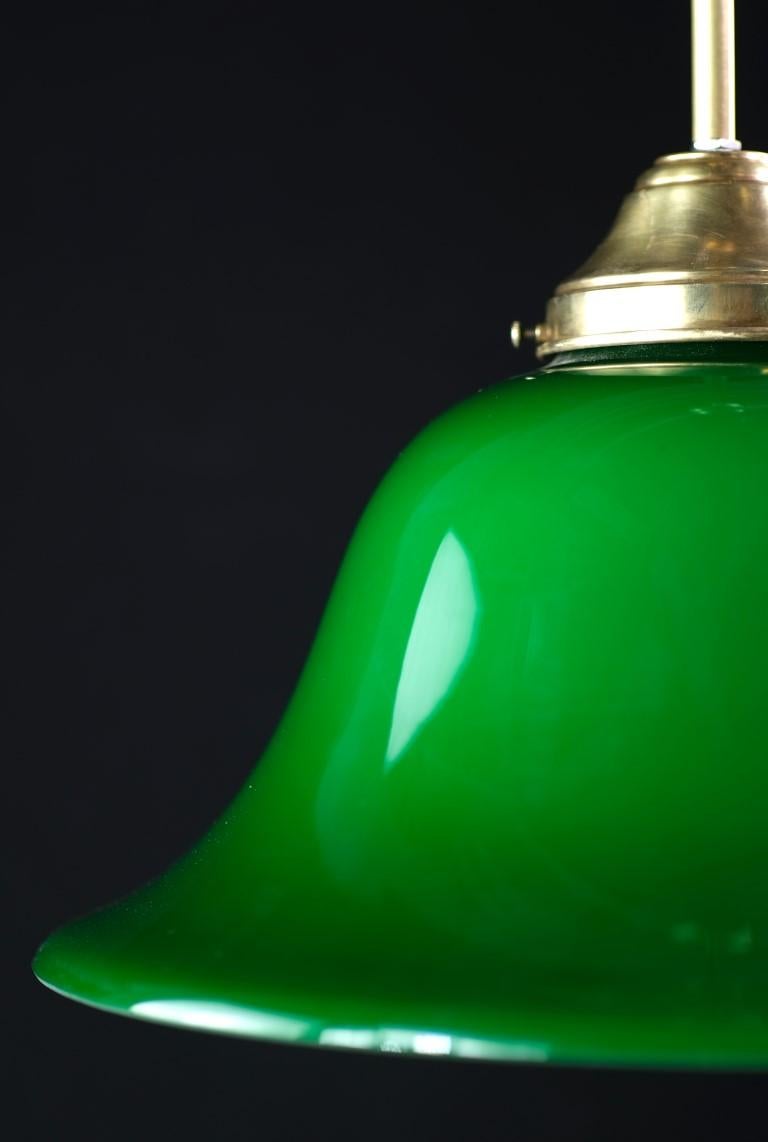 green glass pendant lights