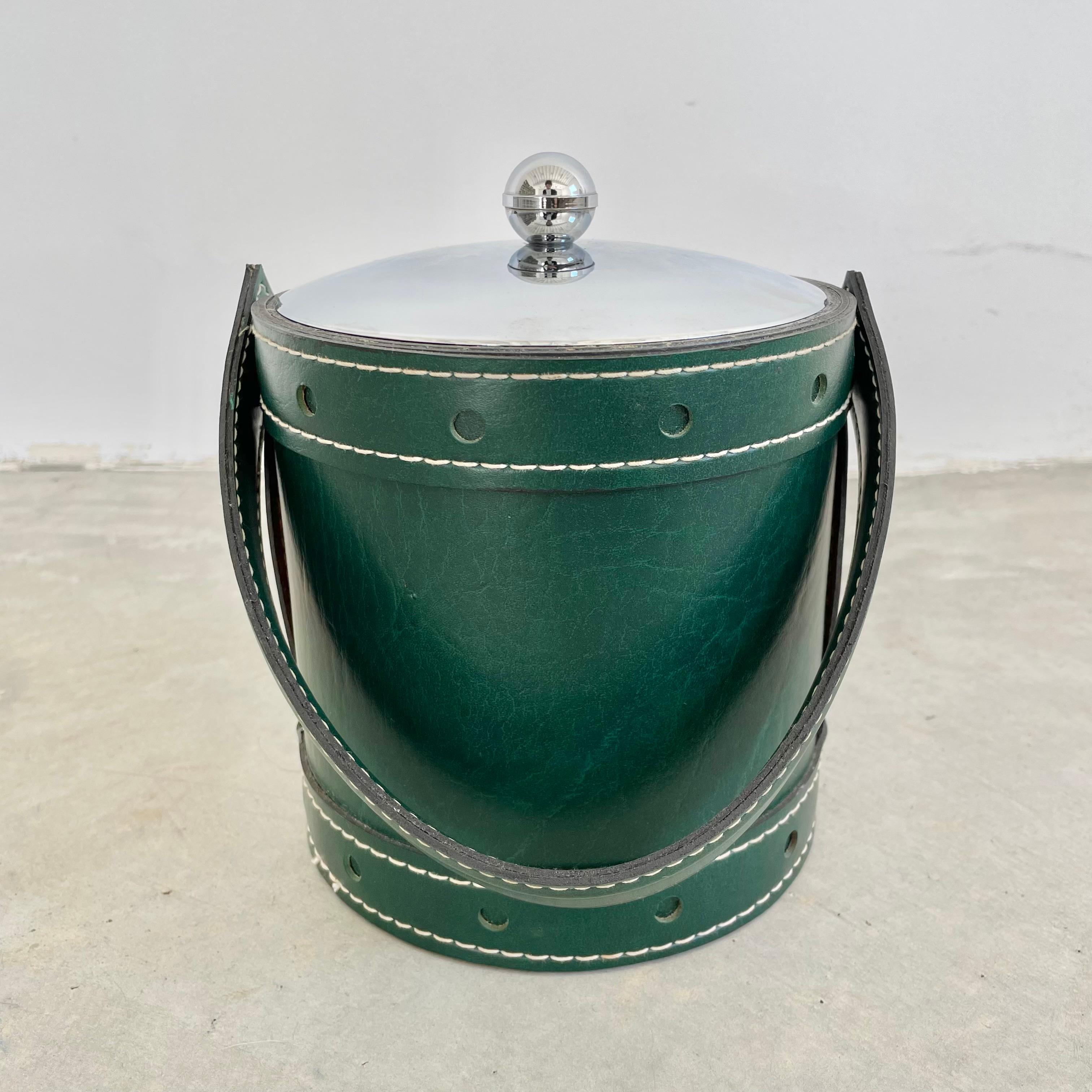 Emerald Green Ice Bucket, 1980s USA In Good Condition In Los Angeles, CA