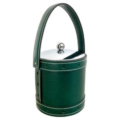 Vintage Emerald Green Ice Bucket, 1980s USA