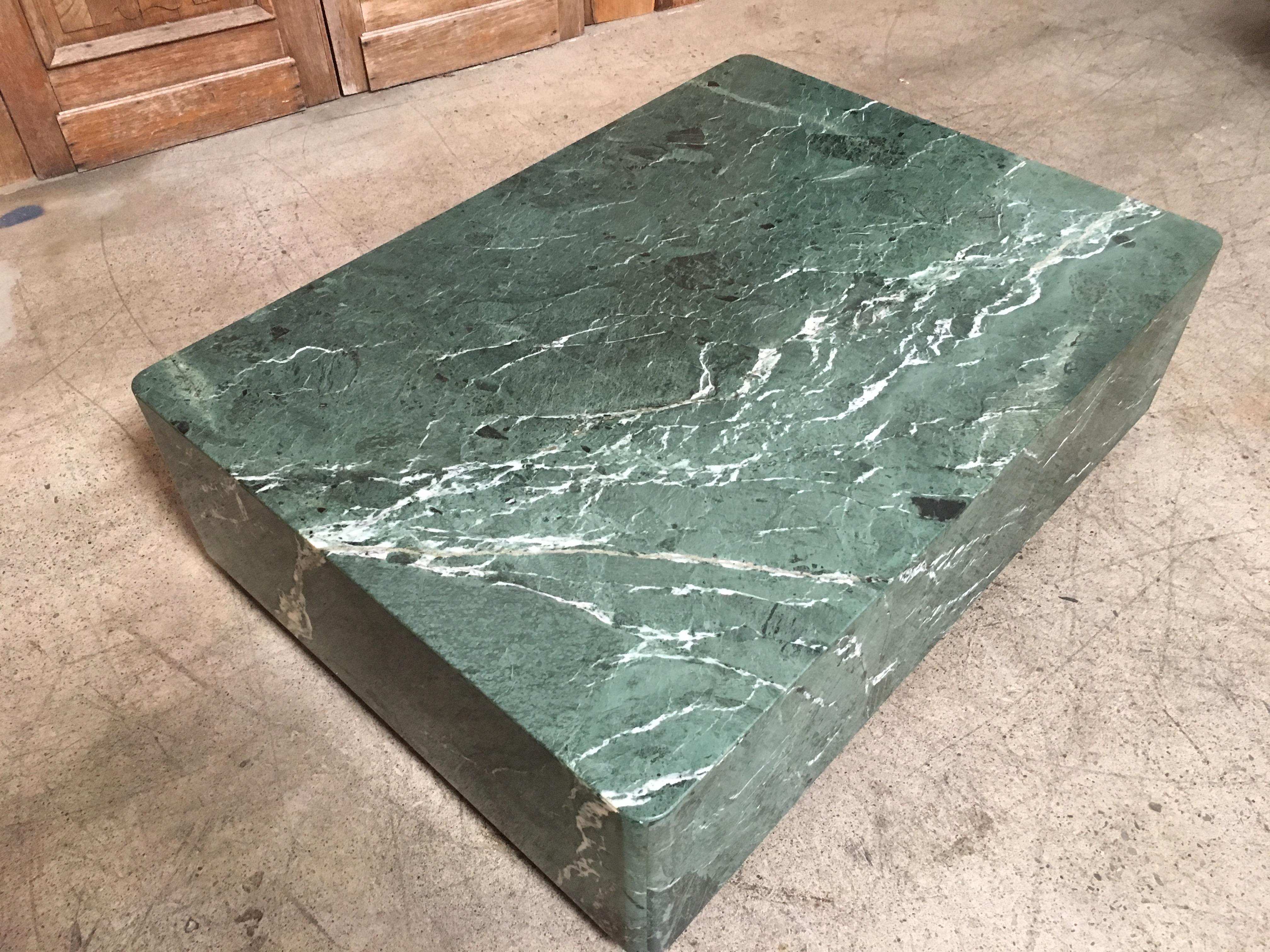 Modern Emerald Green Marble Coffee Table