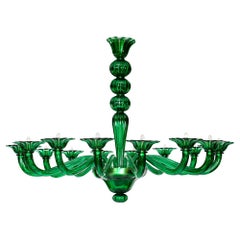 green chandelier Emerald Green Murano Glass Chandelier