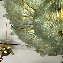 Emerald Green Murano Light Fixture