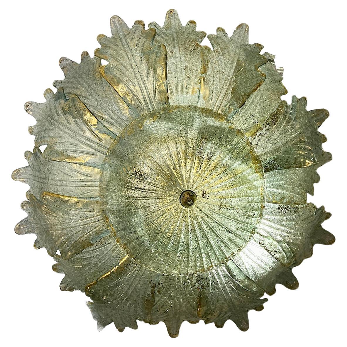 Luminaire de Murano vert émeraude en vente