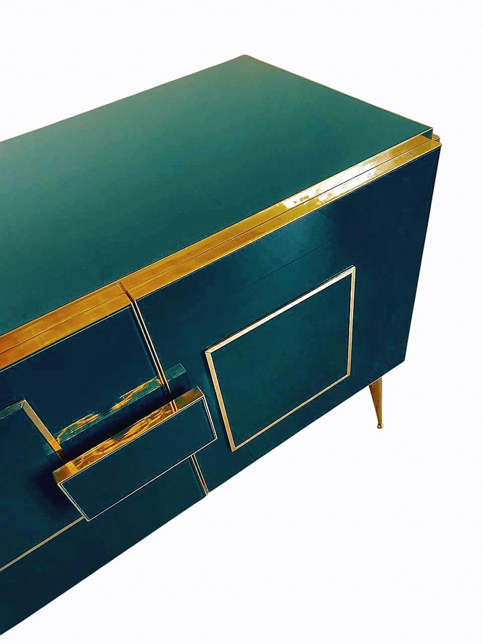 Italian Buffet et bar sec vert émeraude : three doors justfurnituress design en vente