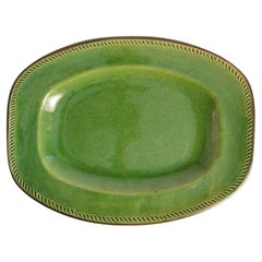 Plato de gres verde esmeralda de Andersson & Johansson, Höganäs, Suecia