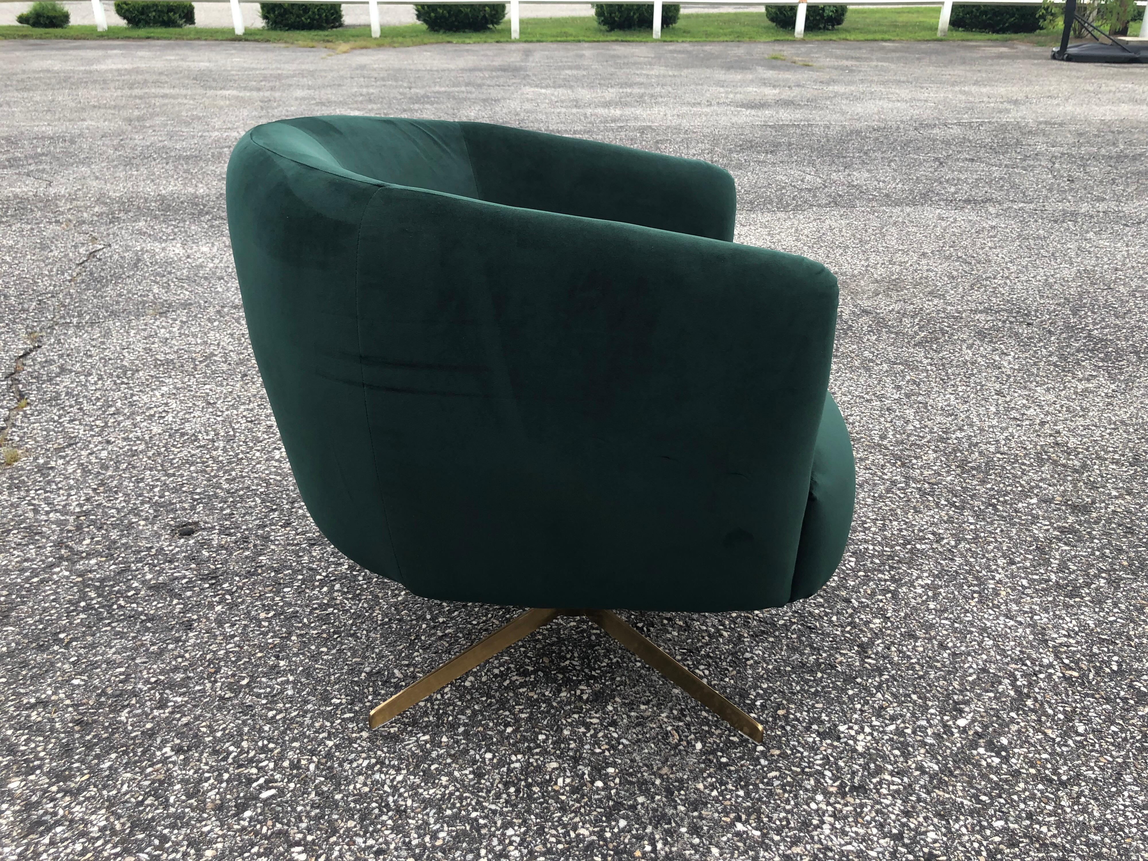green velvet club chair