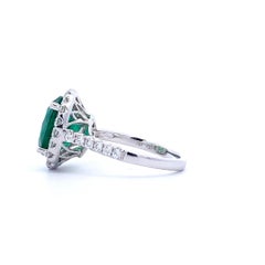 Emerald Halo Ring #17793