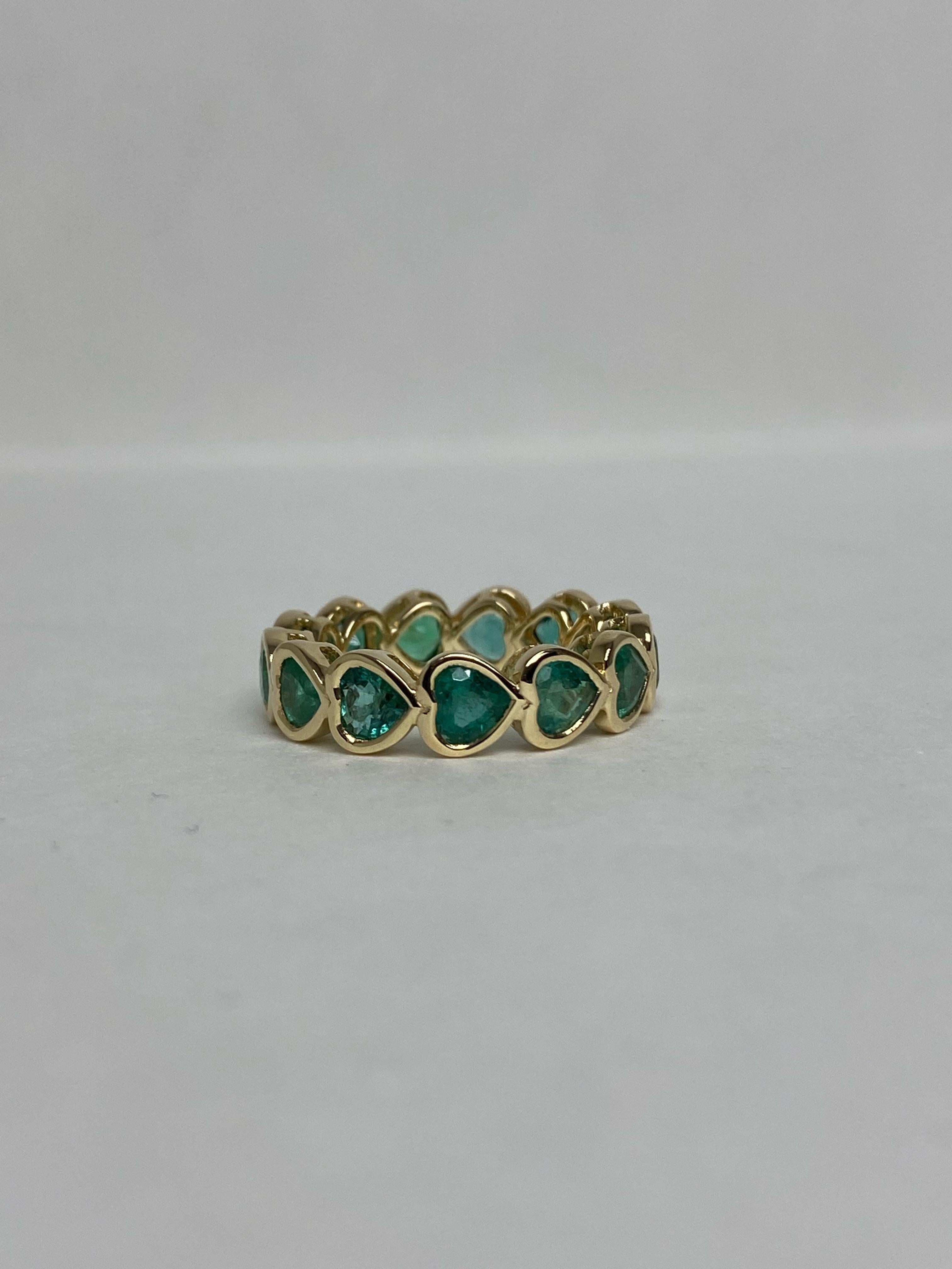 Women's Emerald Heart Ring For Sale