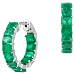 Emerald Hoop Earrings – 6.27 cts