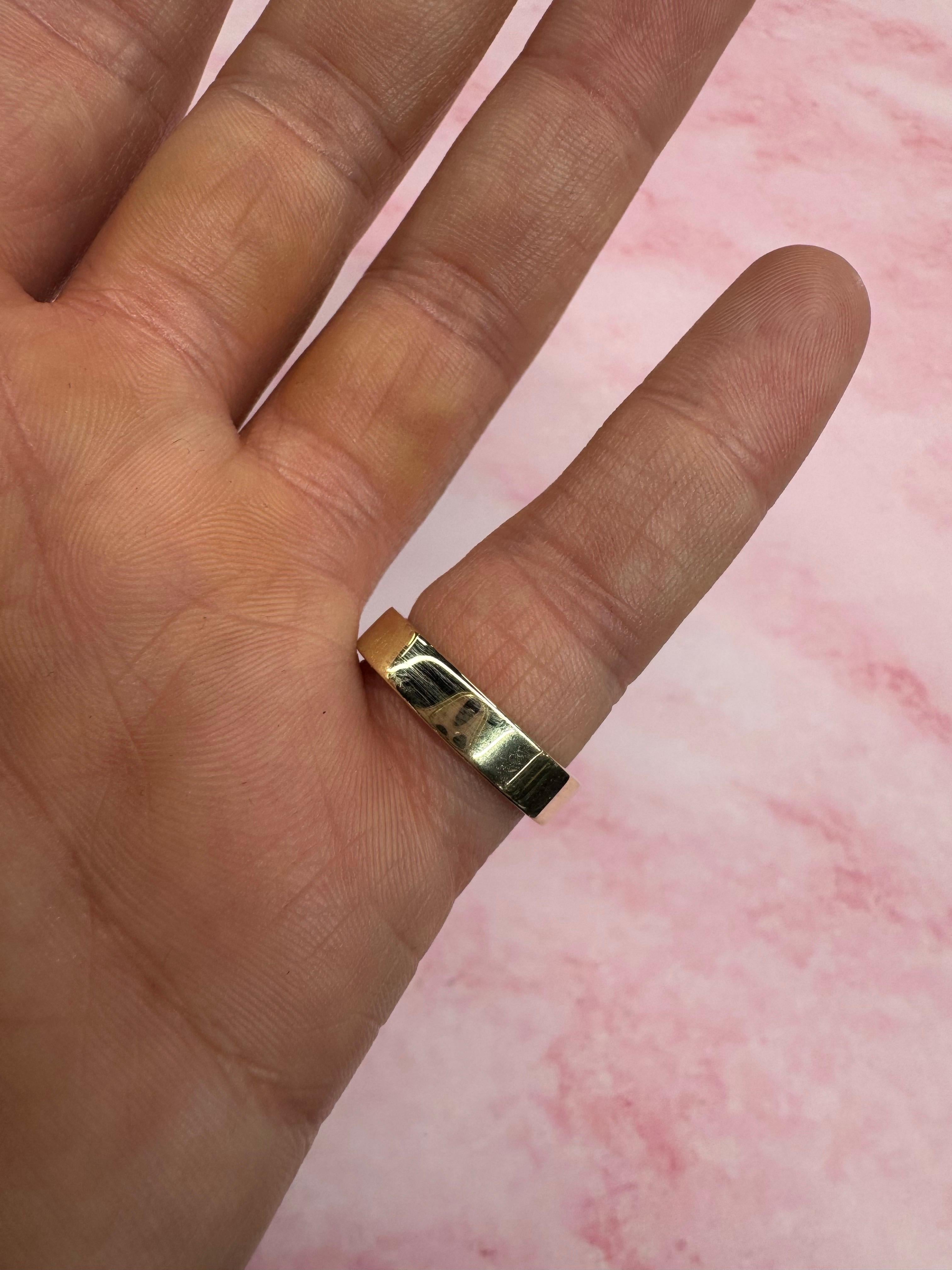 Bague à diamants émeraude 0,21 carat or jaune 14 carats 2,6 grammes Pour femmes en vente