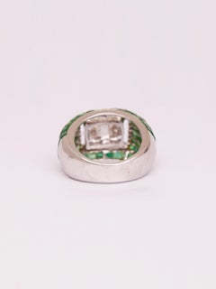 Emerald Invisible Setting Ring in 14kt Gold