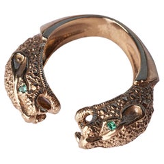 Emerald Jaguar Ring Gold Animal Cocktail Ring Animal Jewelry J Dauphin