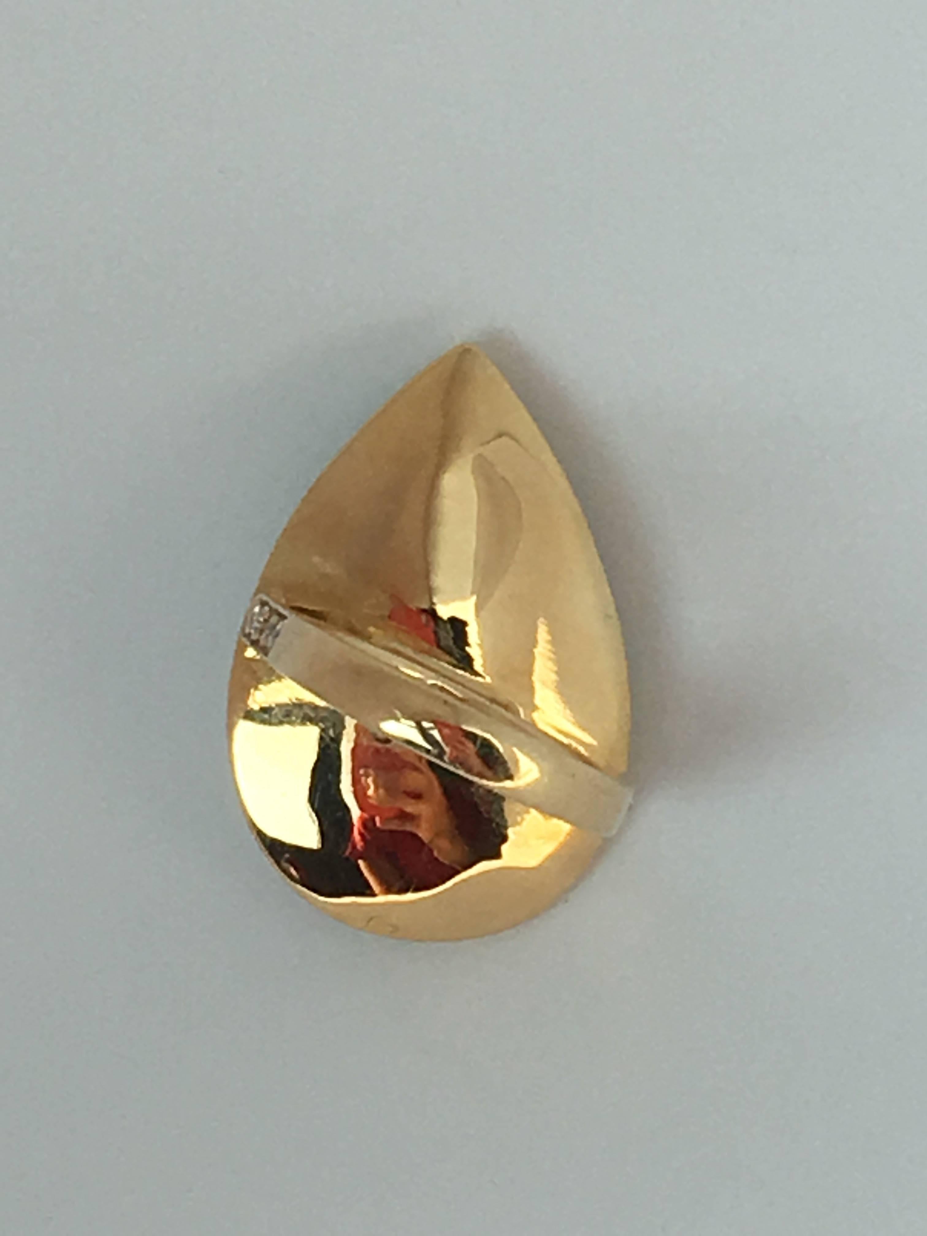 Pear Cut Emerald Leaf 18 Karat Gold Kunzite Diamonds Ring For Sale