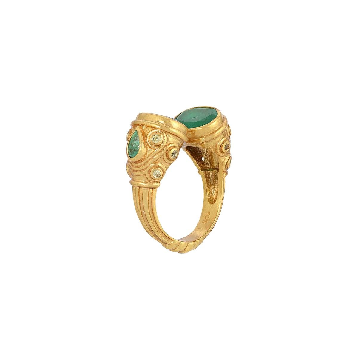 Anillo Maharani Esmeralda
