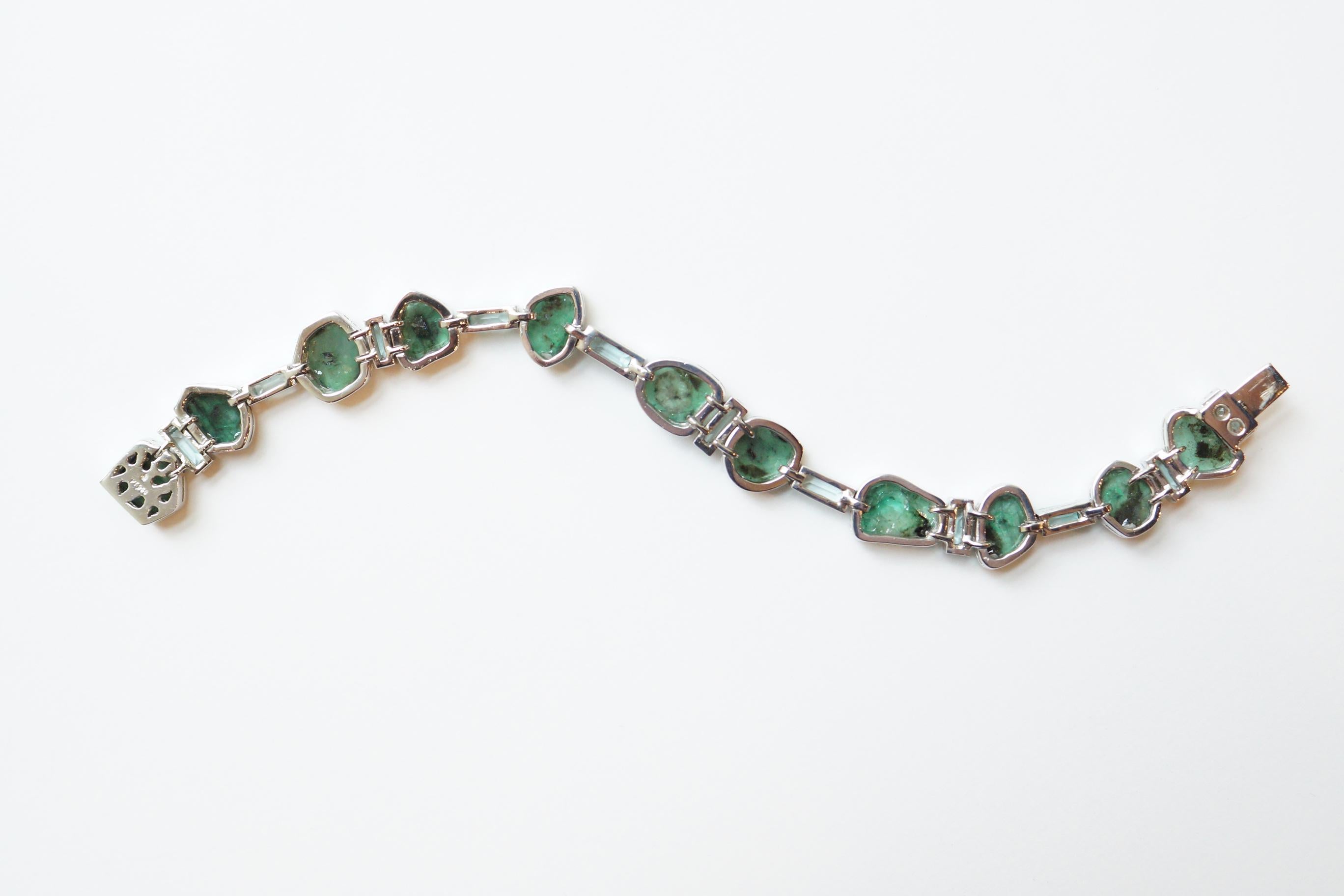 Women's or Men's Sharon Khazzam Emerald Manza Bracelet For Sale