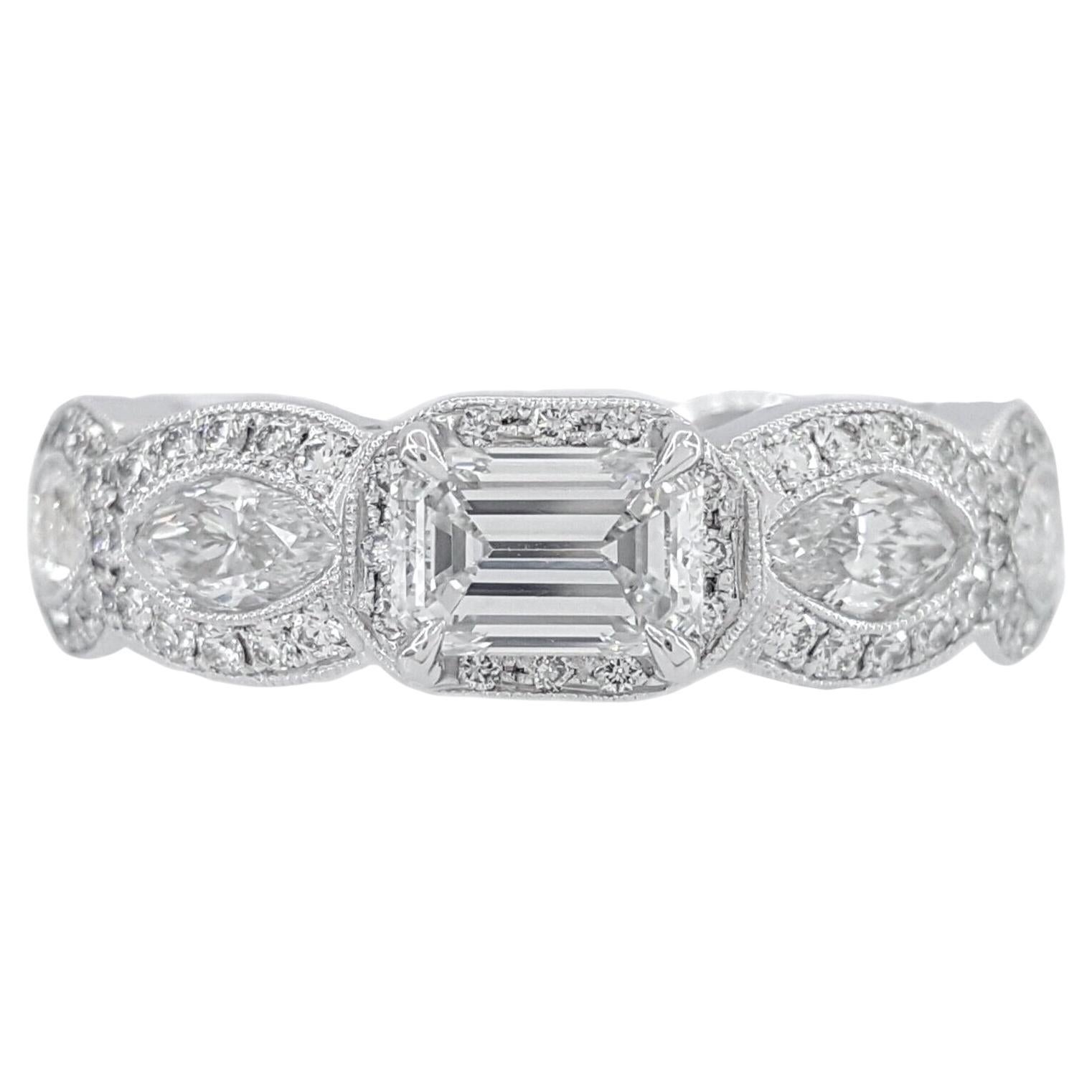 2.60 Carat Brilliant Diamond Platinum Ring For Sale at 1stDibs