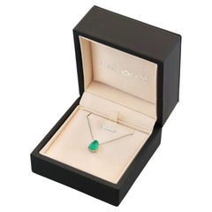 Smaragd-Halskette 18K Massiv Gold - Birnenform 