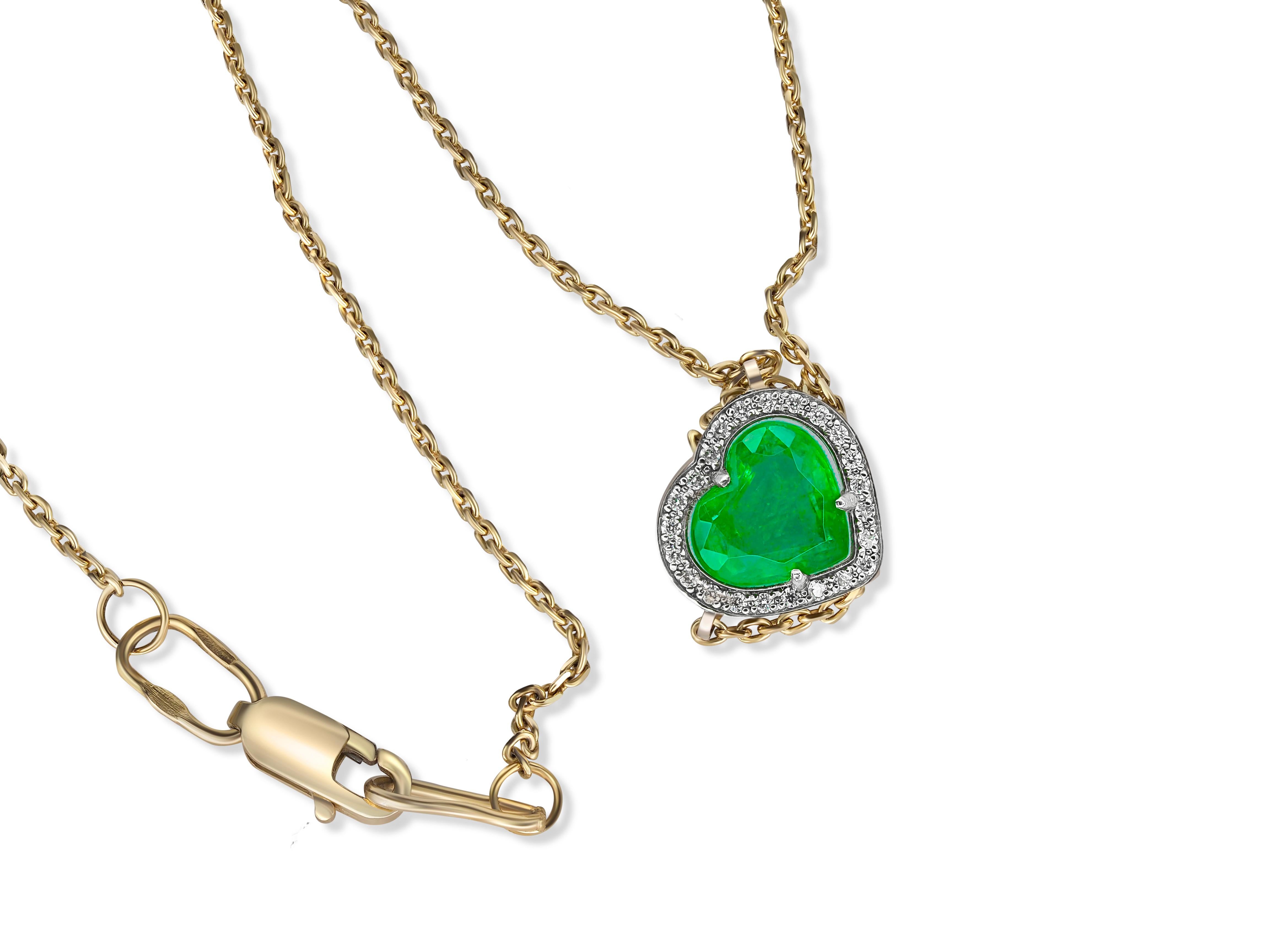 heart emerald necklace