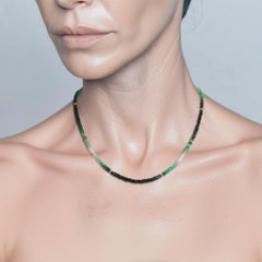 Emerald Ombre Gold Station Necklace