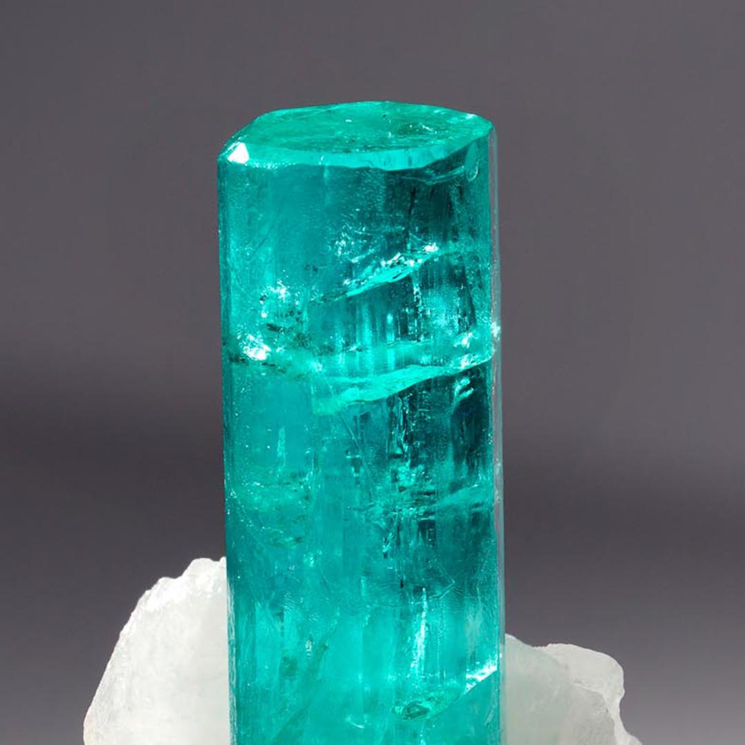 Crystal Emerald on Calcite From Colombia For Sale