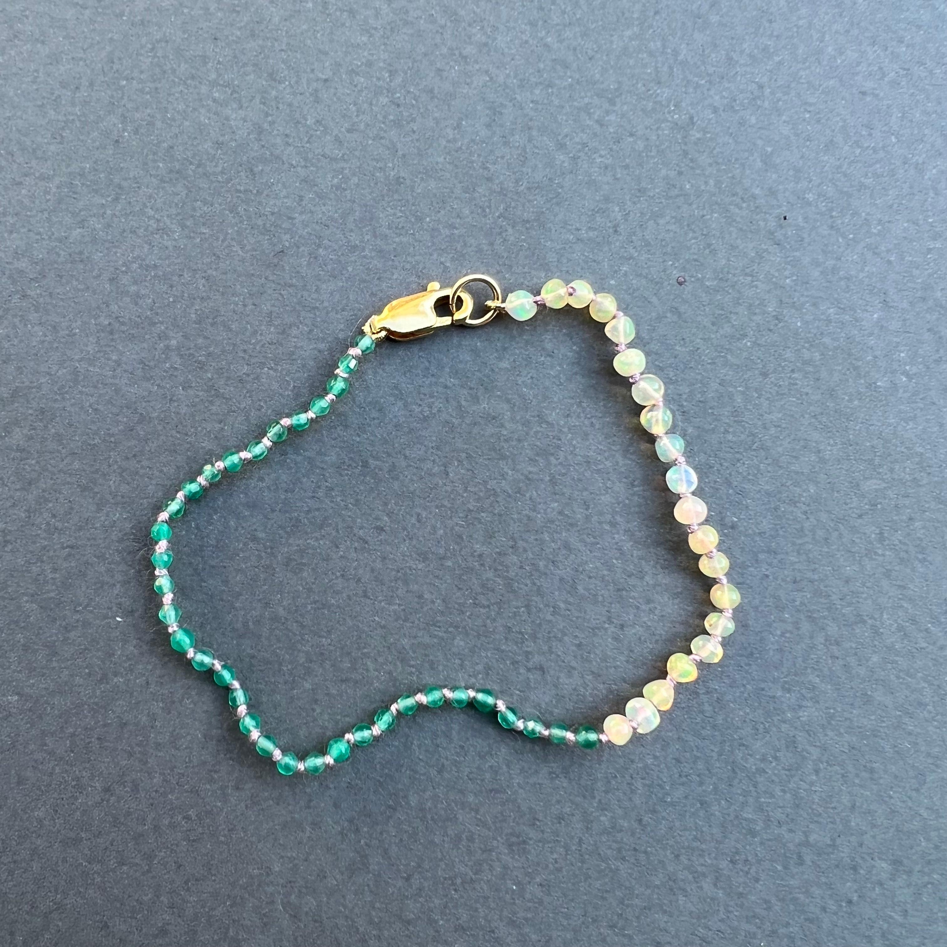 Emerald Opal Beaded Bracelet J Dauphin For Sale 5