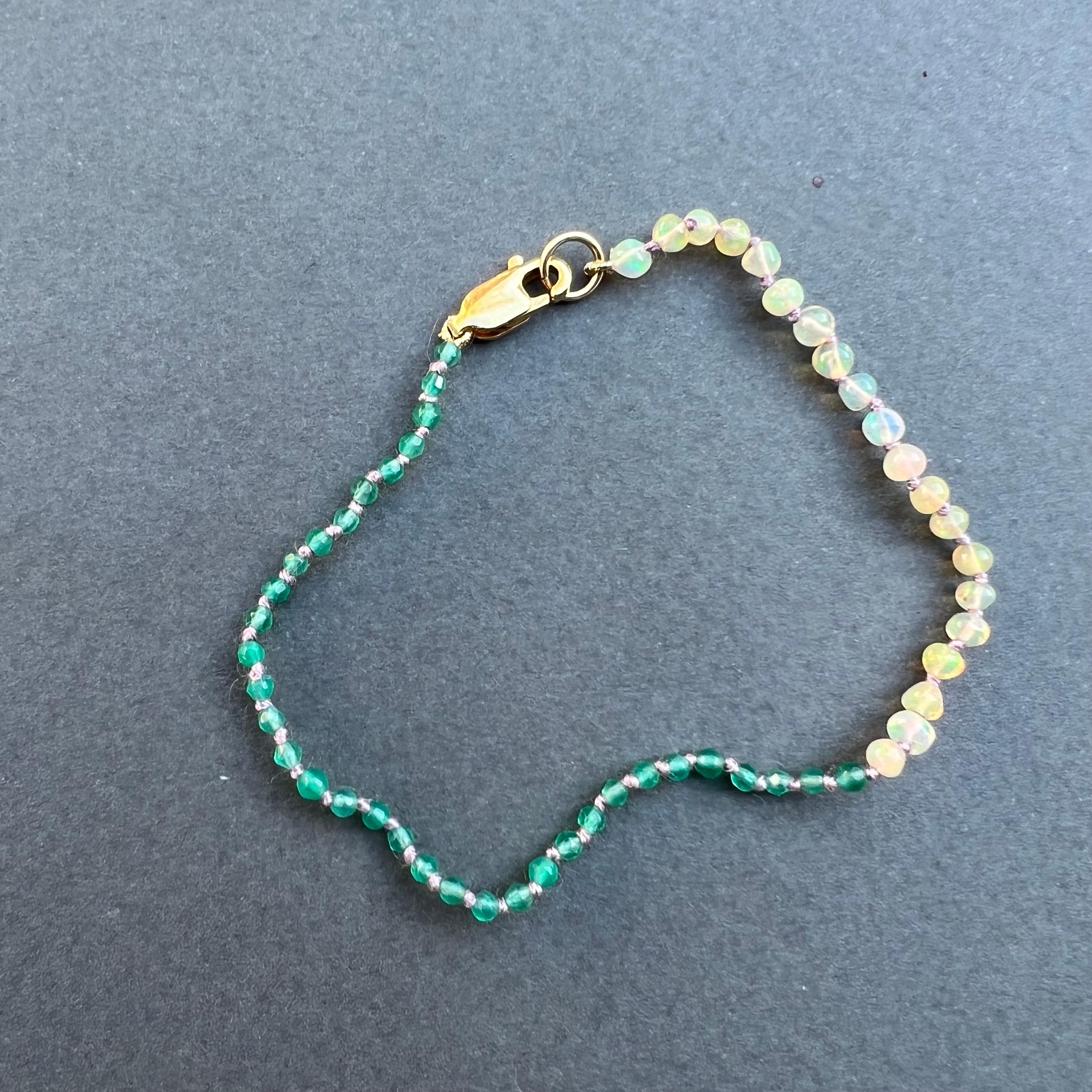 Emerald Opal Beaded Bracelet J Dauphin For Sale 6