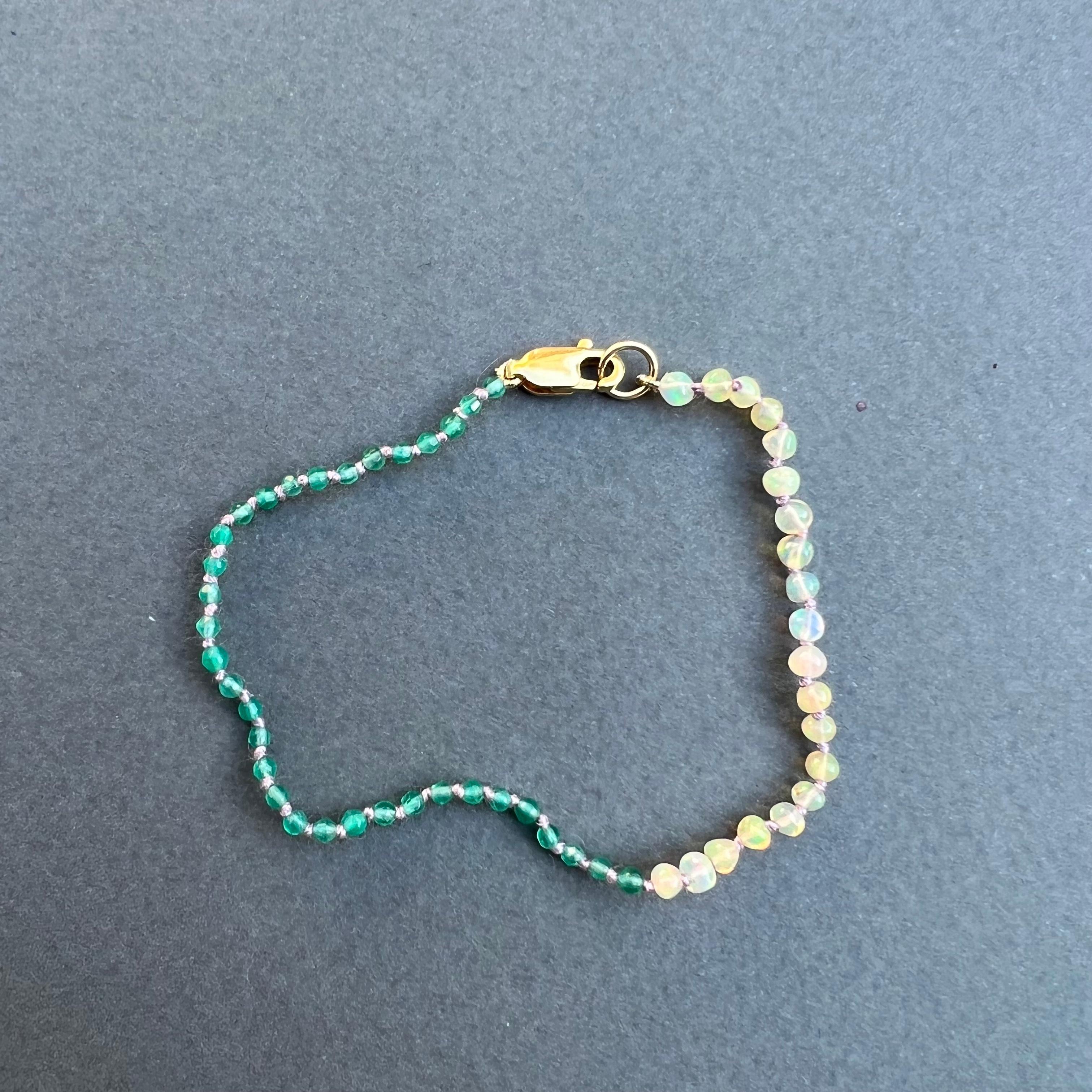Emerald Opal Beaded Bracelet J Dauphin For Sale 7